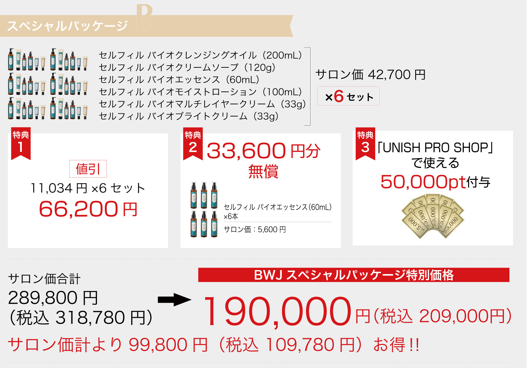 スペシャルパッケージB｜セルフィルコスメティクス