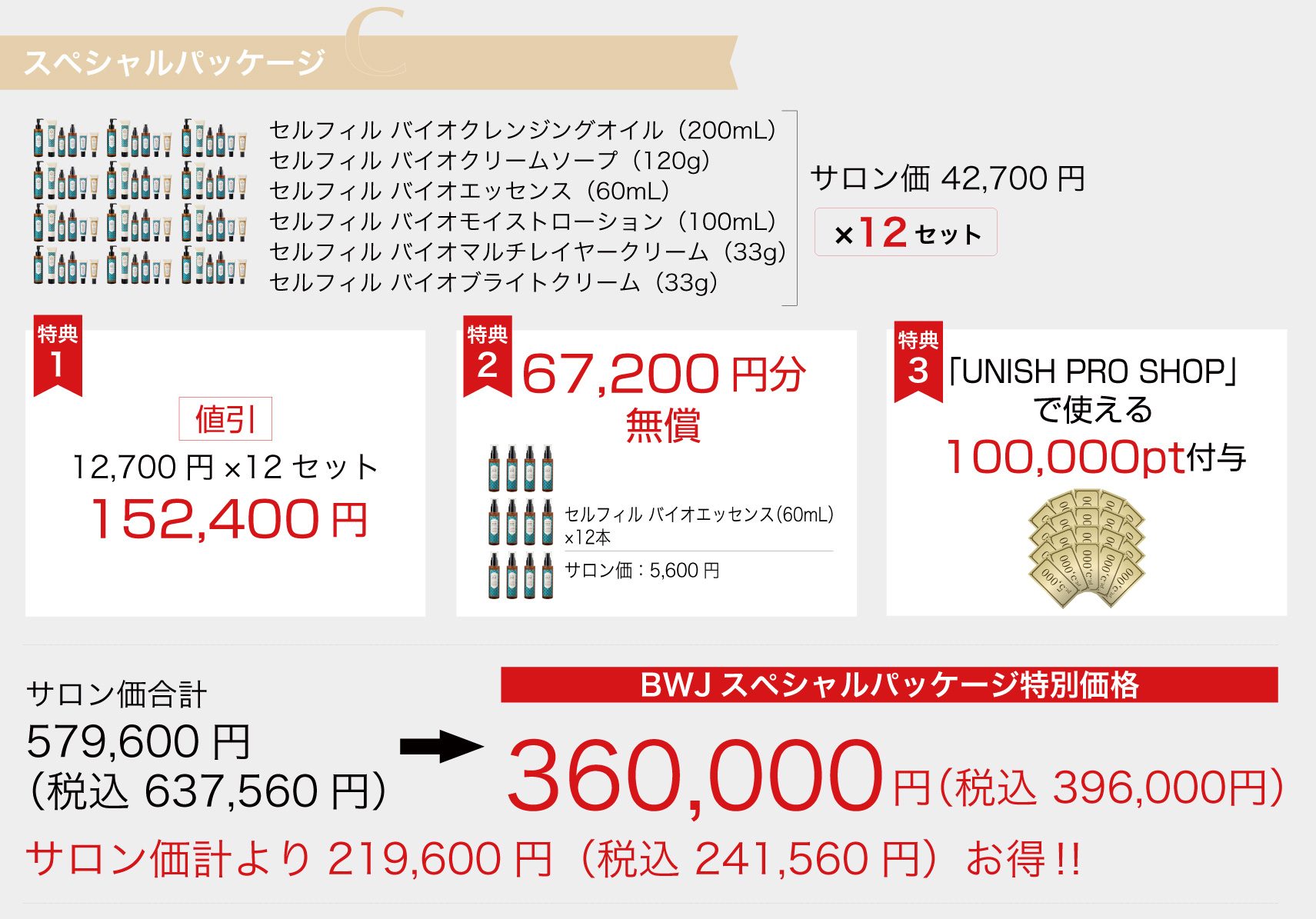 スペシャルパッケージC｜セルフィルコスメティクス