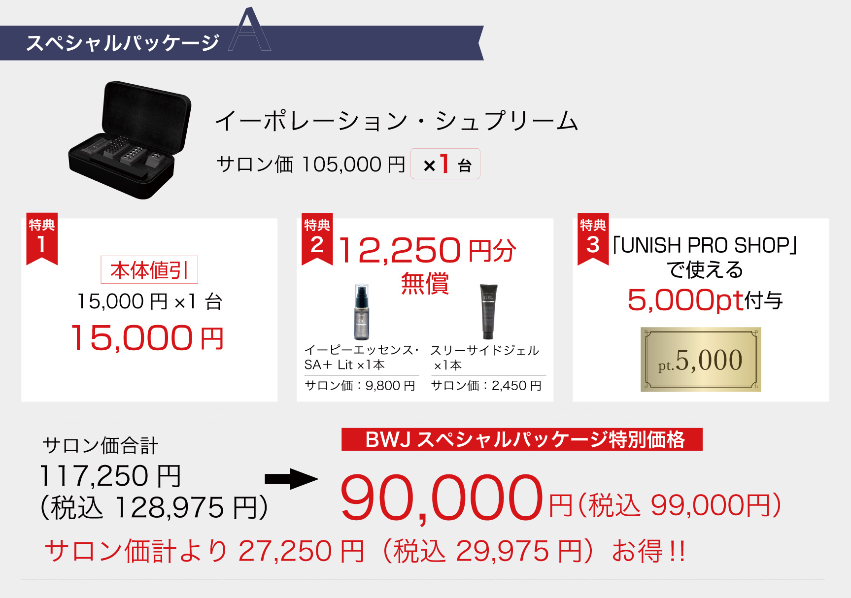 スペシャルパッケージA｜イーポレーション・シュプリーム