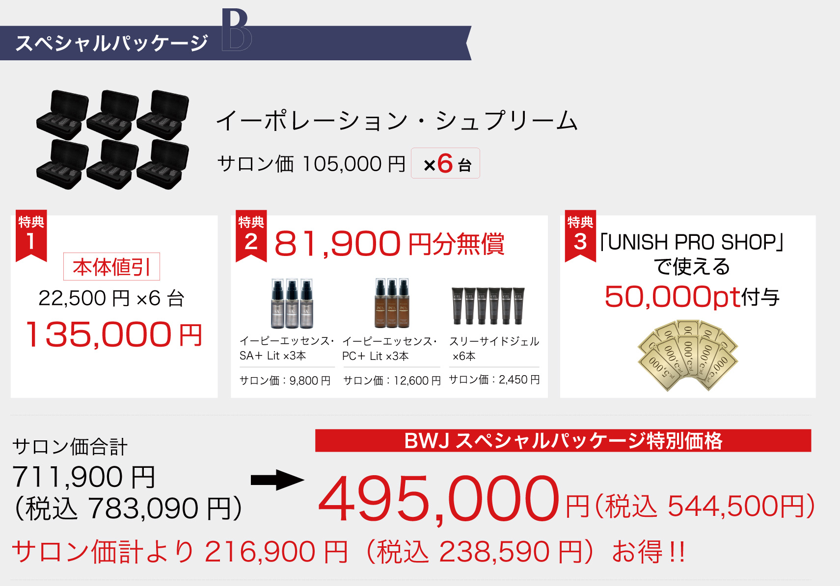 スペシャルパッケージB｜イーポレーション・シュプリーム